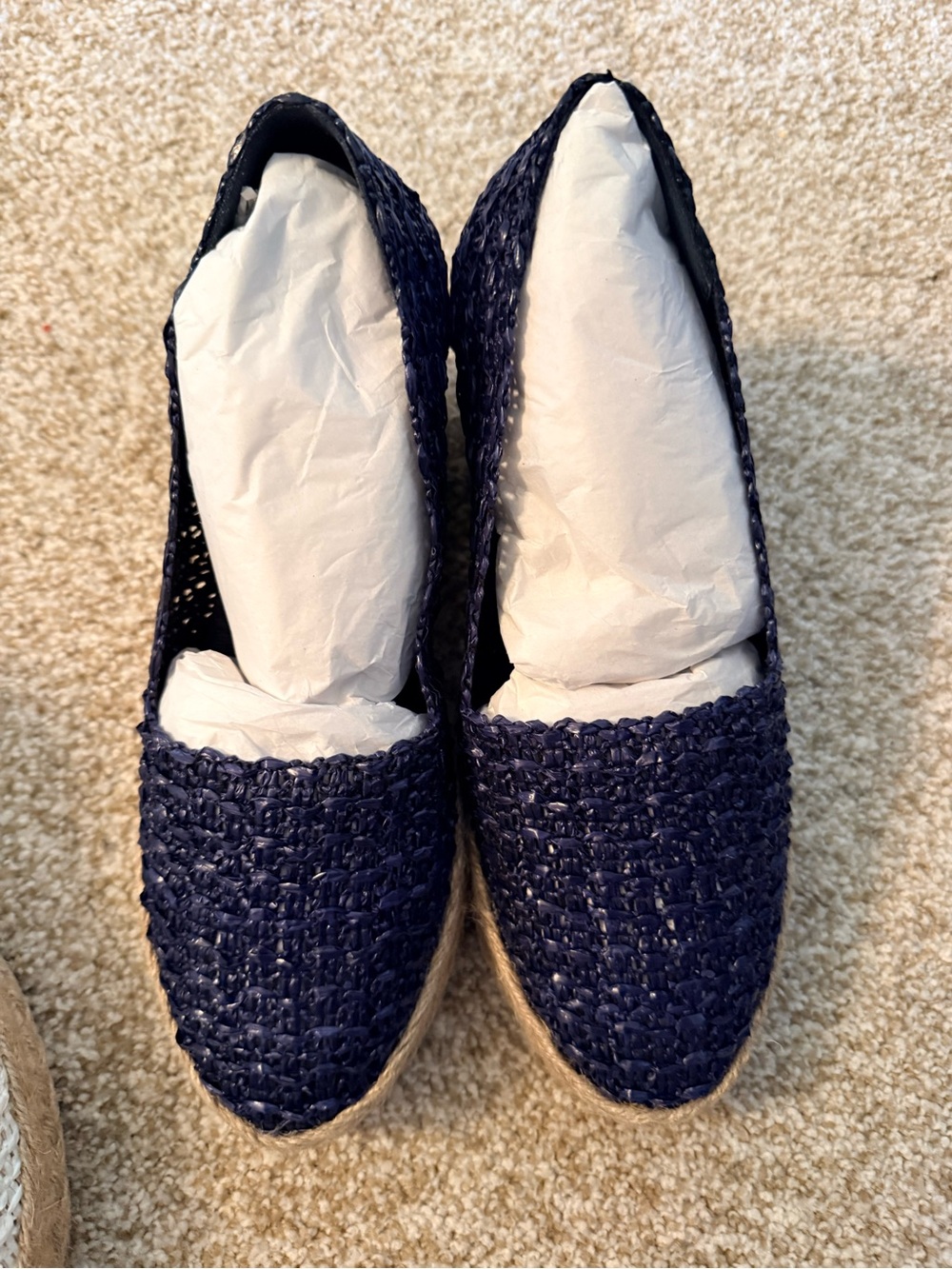 Andre Assous Navy Woven Espadrille Flats